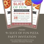 FREE Slice Of Fun Pizza Invitation Template