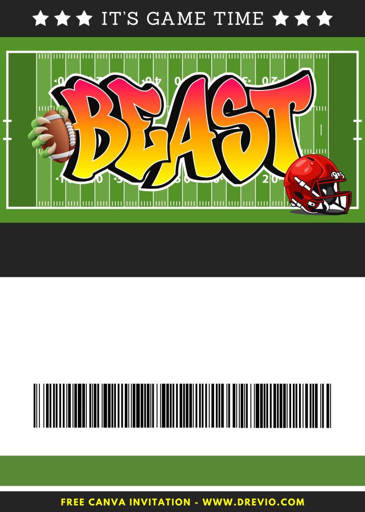 Free and Editable Super Bowl NFL Invitation Templates Made in Canva. Customize Online for free