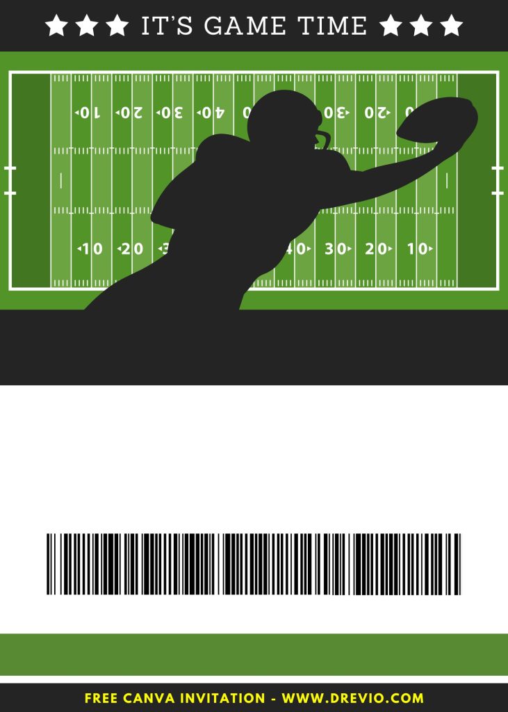 Free and Editable Super Bowl NFL Player Invitation Templates Made in Canva. Customize Online for free