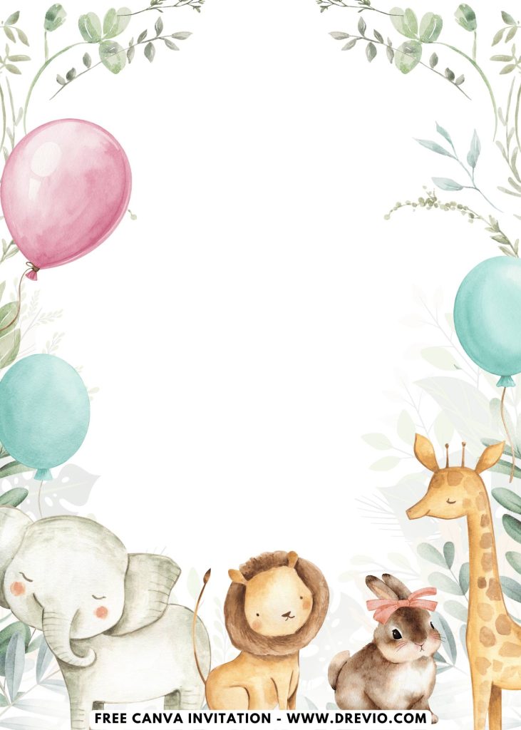 Free and Editable Adorable Wild One Greenery 1st Birthday Invitation Templates Made in Canva. Customize Online for free