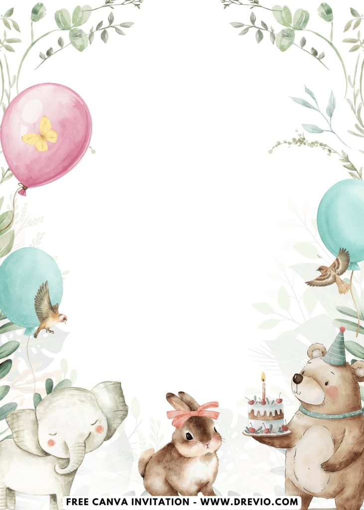 Free and Editable Watercolor Brown Bear Wild One 1st Birthday Invitation Templates Made in Canva. Customize Online for free