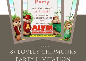 Free and Editable Forest Alvin and The Chipmunks Invitation Templates Made in Canva. Customize Online for free