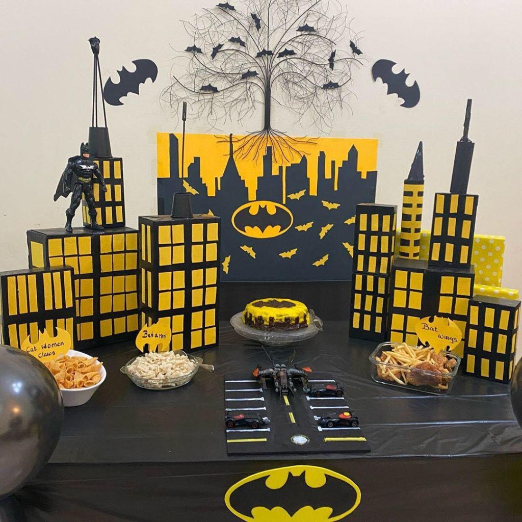 DIY Gotham City Batman Skyline Party Backdrop