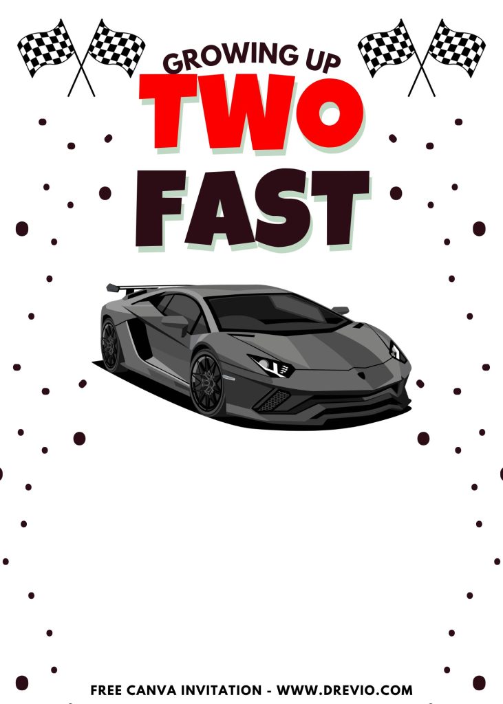 Free and Editable Awesome 2 Fast 2 Furious Invitation Templates Made in Canva. Customize Online for free