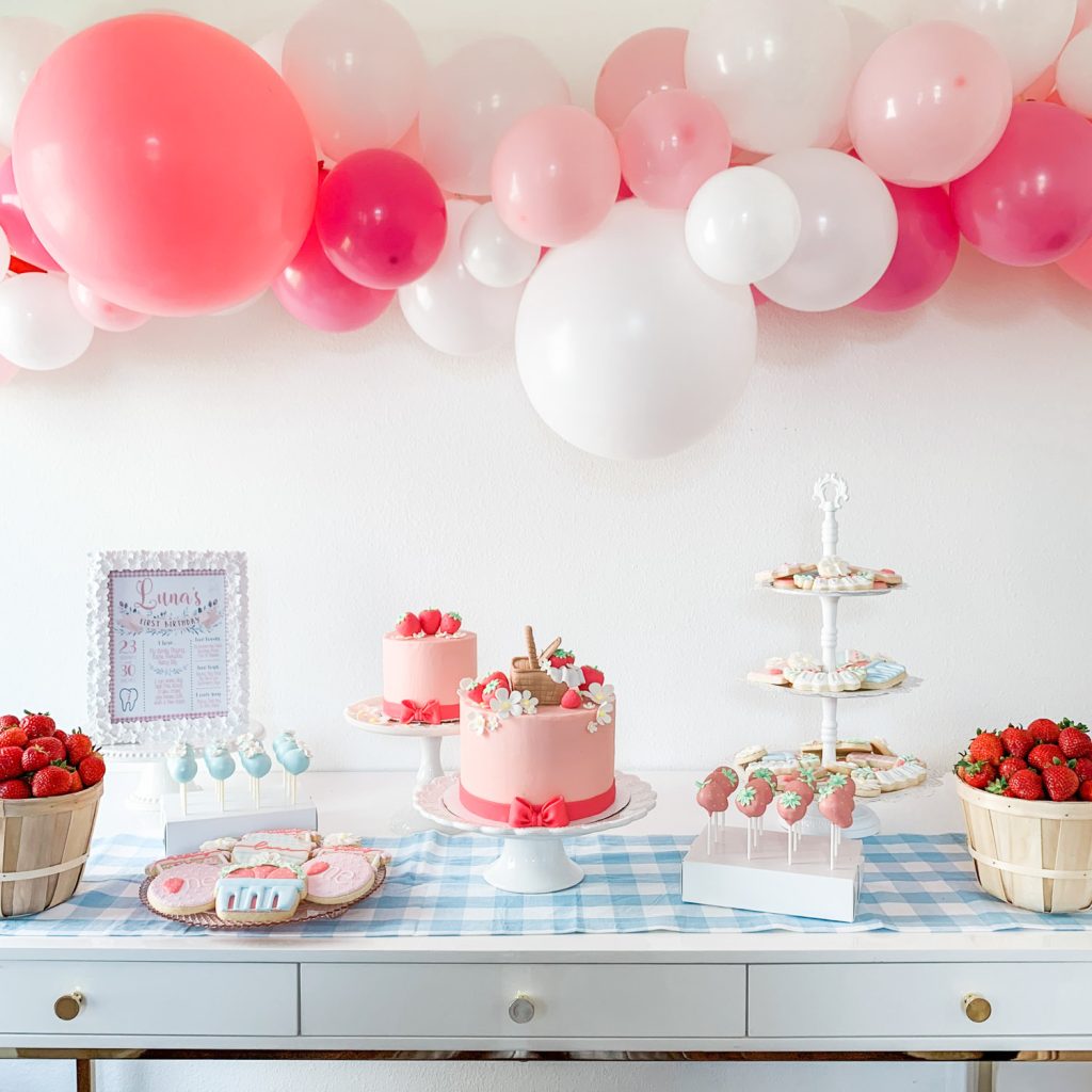 Strawberry "Berry" First Birthday Party
