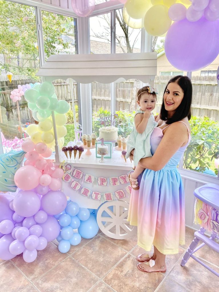 Beautiful Pastel Pink and Blue Ice Cream Party Decor