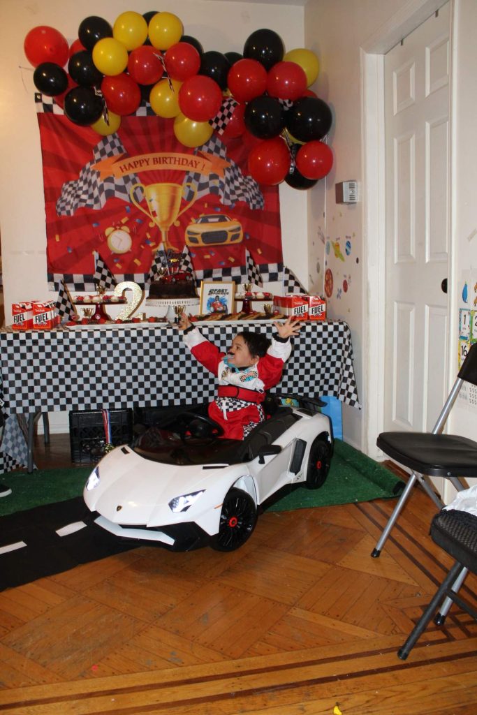 2 Fast 2 Furious Birthday Party Decor with Checkered table cloth