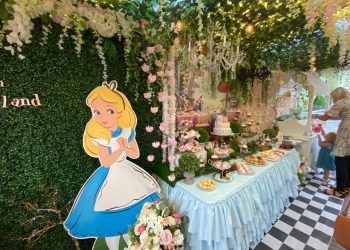 Alice in Wonderland Birthday Dessert Table