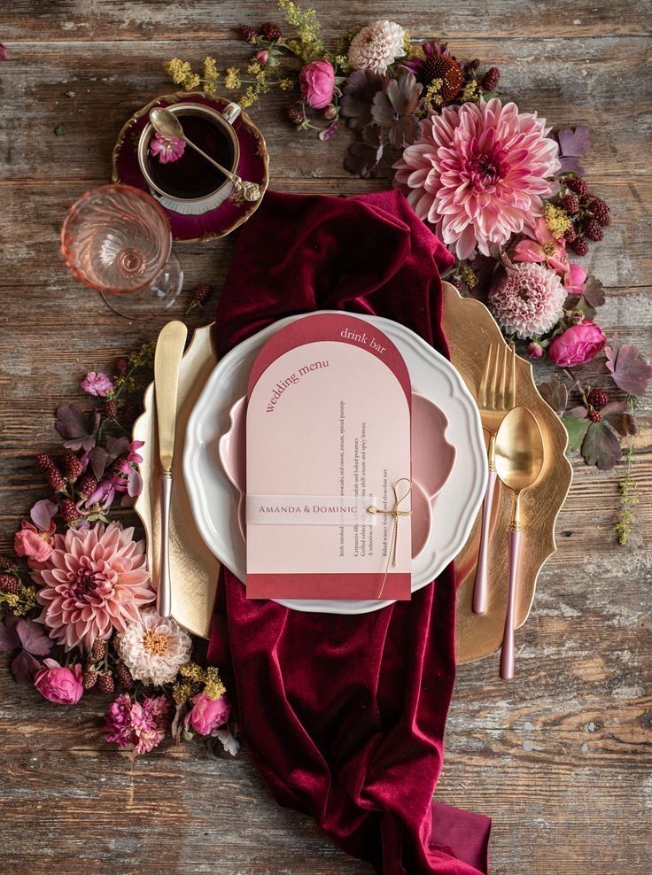 Bold Red Accent Wedding