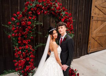 Bold Red Accent Wedding