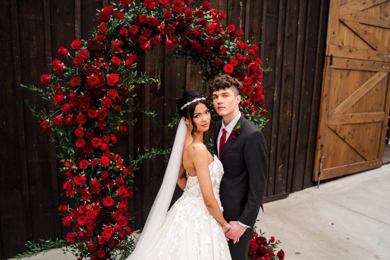 Bold Red Accent Wedding