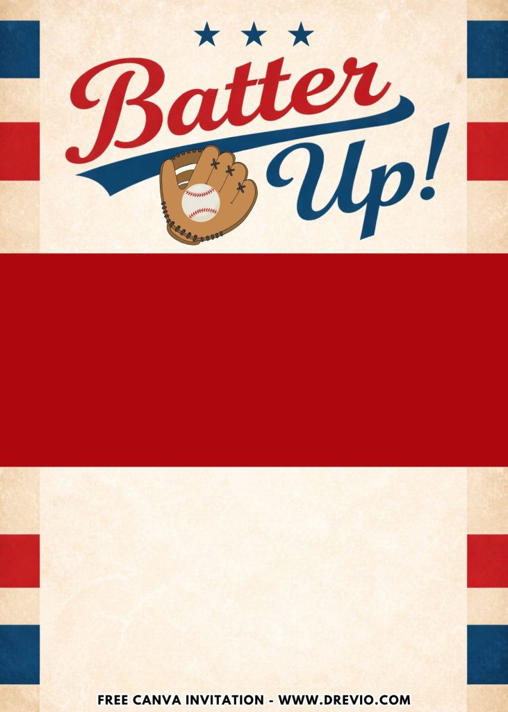 Free and Editable Adorable Batter Up Baseball Invitation Templates Made in Canva. Customize Online for free