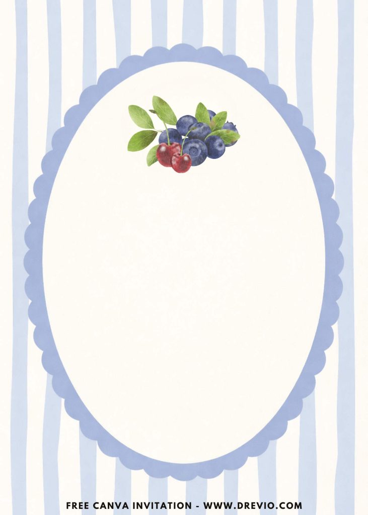 Free and Editable Watercolor Berry First Brunch Invitation Templates Made in Canva. Customize Online for free