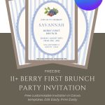 FREE Berry First Brunch Invitation Template