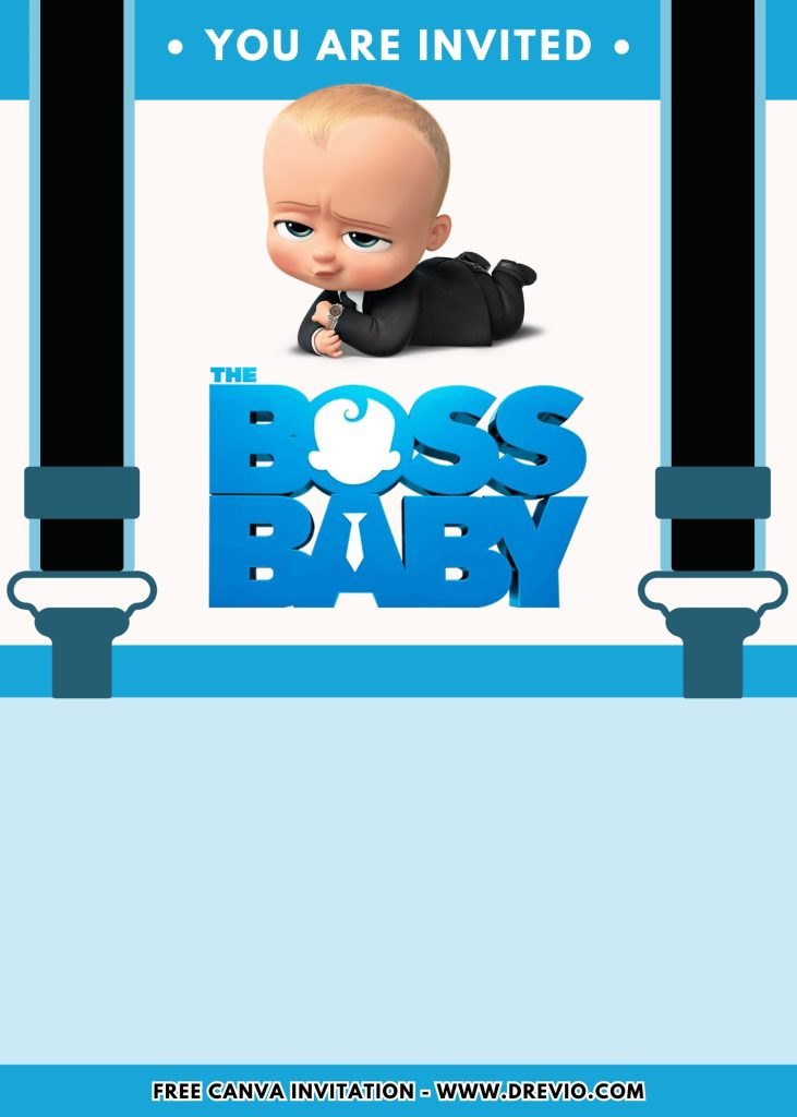 Free and Editable Lovely Cute Boss Baby Family Business Birthday Invitation Templates Made in Canva. Customize Online for free