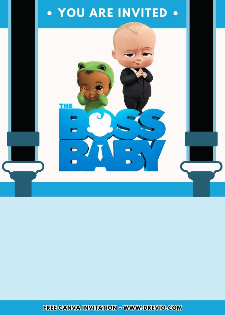 Free and Editable Boss Baby and Triplet Birthday Invitation Templates Made in Canva. Customize Online for free