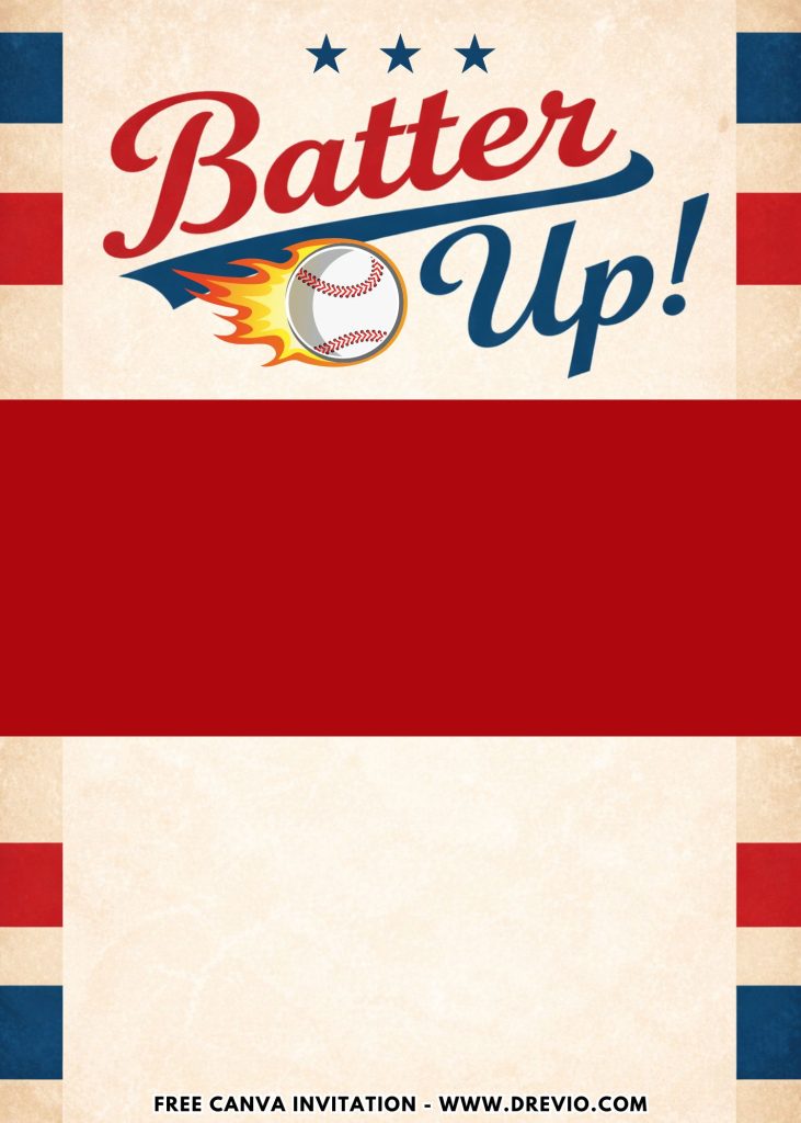Free and Editable Adorable Batter Up Baseball Invitation Templates Made in Canva. Customize Online for free