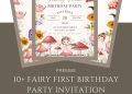 Free and Editable Magical Fairy Birthday Invitation Templates Made in Canva. Customize Online for free