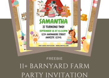 Free and Editable Cute Barnyard Farm Birthday Invitation Templates Made in Canva. Customize Online for free