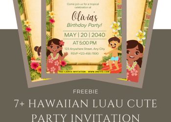 Festive Tropical Hawaiian Luau Birthday Cute - Free Printable
