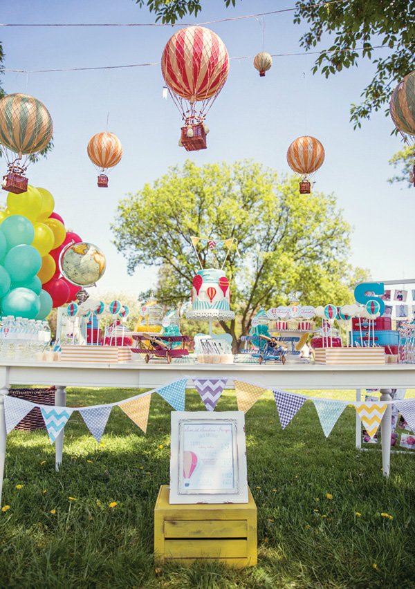 Hot Air Balloon Birthday Invitations – Free Printable
