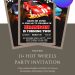 Free and Editable Awesome Hot Wheels Treasure Hunt Birthday Invitation Templates Made in Canva. Customize Online for free