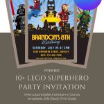 FREE Lego Superhero Invitation Template