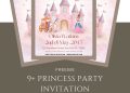 Free and Editable Princess Castle and Carriage Birthday Invitation Templates Made in Canva. Customize Online for free