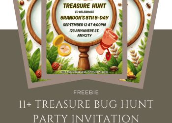 Free and Editable Backyard Treasure Hunt Invitation Templates Made in Canva. Customize Online for free