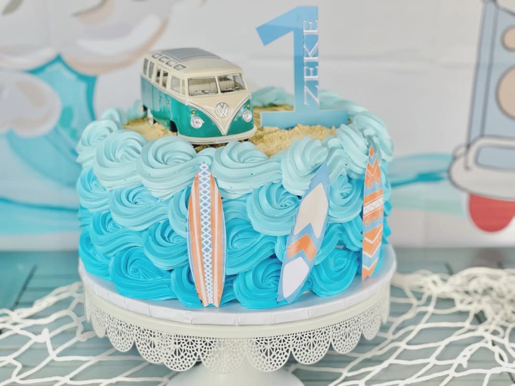 The Big One, Surf themed Birthday Cake