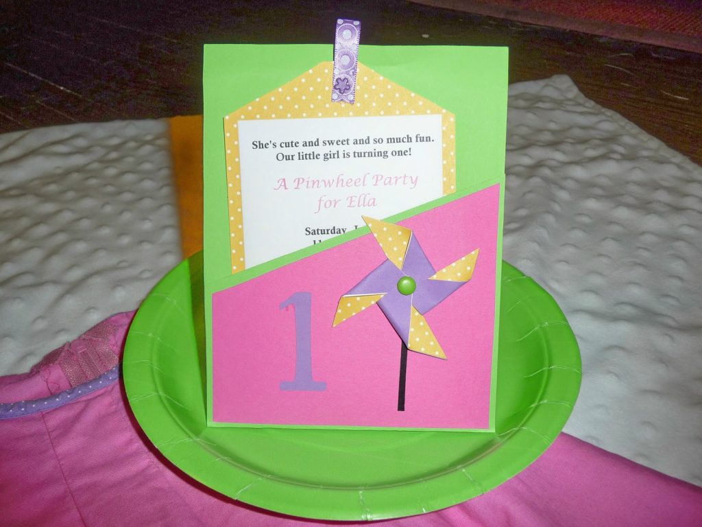 DIY Kids Birthday party invitation card with DIY Paper Fan