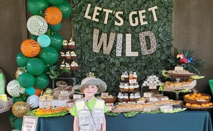 Cute Little Boy Celebrate his birthday with Safari Themed 6th Birthday Party