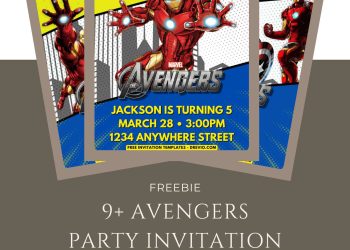 Free and Editable Avengers Birthday Invitation Templates Made in Canva. Customize Online for free