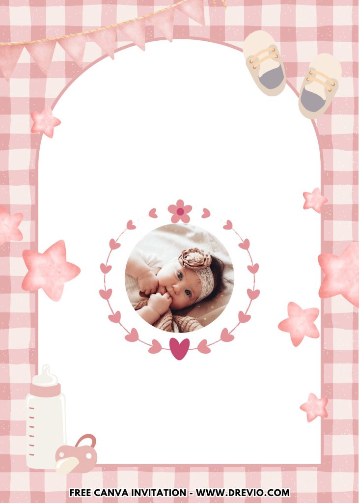 Free and Editable Beautiful Girl First Birthday Invitation Templates Made in Canva. Customize Online for free