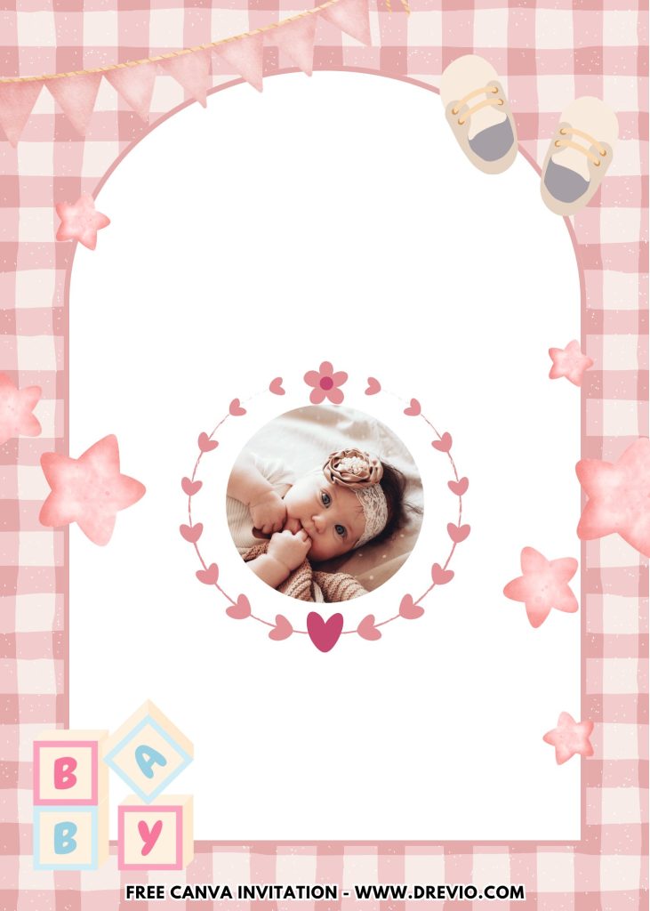 Free and Editable Lovely Girl First Birthday Invitation Templates Made in Canva. Customize Online for free