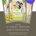 Free and Editable Adorable Disney Princess Birthday Invitation Templates Made in Canva. Customize Online for free