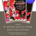 Free and Editable Cute Minnie Mouse Birthday Invitation Templates Made in Canva. Customize Online for free