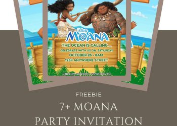 Free and Editable Beachside Disney Moana and Maui Birthday Invitation Templates Made in Canva. Customize Online for free