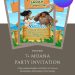 Free and Editable Beachside Disney Moana and Maui Birthday Invitation Templates Made in Canva. Customize Online for free