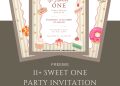 Free and Editable Adorable Sweet One Birthday Invitation Templates Made in Canva. Customize Online for free