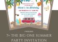 Free and Editable The Big One Birthday Invitation Templates Made in Canva. Customize Online for free