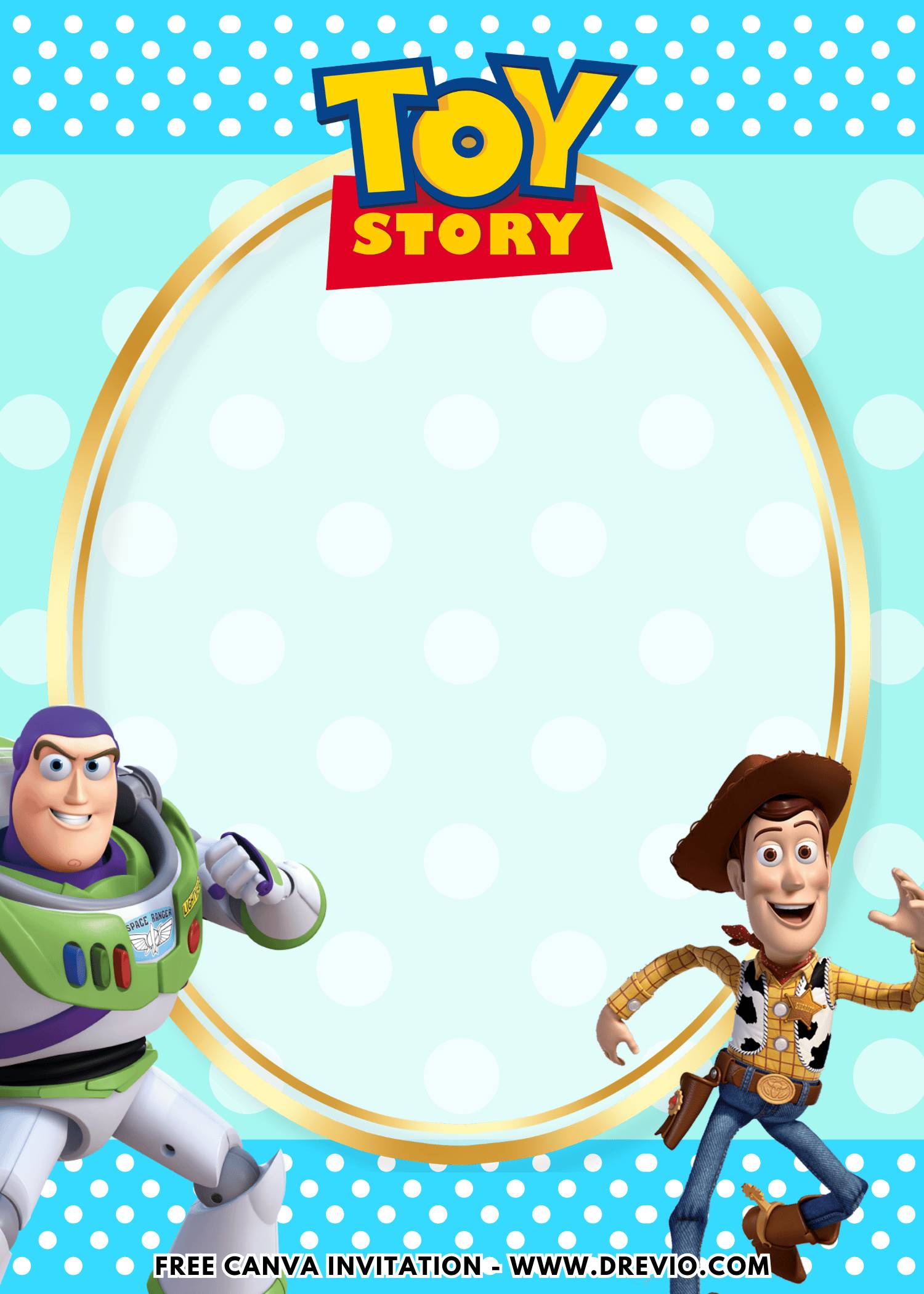 Free and Editable Toy Story Kids Birthday Invitation Templates Made in Canva. Customize Online for free