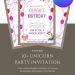 Free and Editable Magical Unicorn Birthday Invitation Templates Made in Canva. Customize Online for free