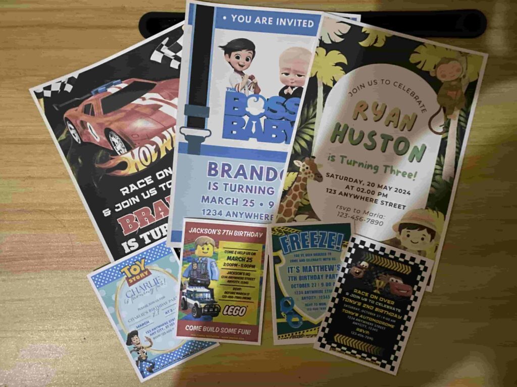 custom printed birthday invitation