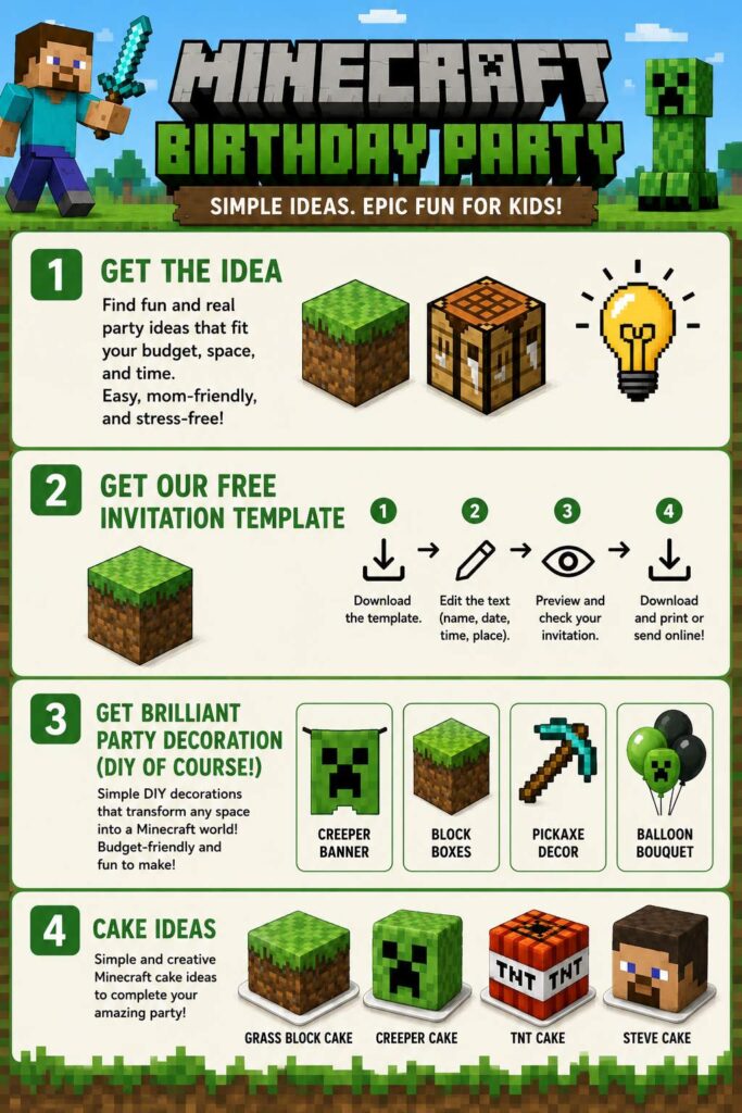 Adorable Minecraft Party Planning Instruction Guide