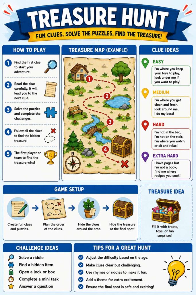 DIY Pokemon Treasure Hunt Party Game Instruction Template