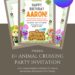 Free and Editable Animal Crossing New Horizon Birthday Invitation Templates Made in Canva. Customize Online for free