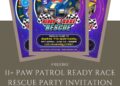 Free and Editable Epic PAW Patrol Ready Race Rescue Kids Birthday Invitation Templates Made in Canva. Customize Online for free