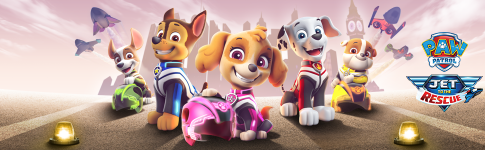 Paw Patrol Chase Marshall Skye Everest Rubble Rocky and Zuma Jet to the Rescue