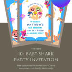 10+ Baby Shark Birthday Invitation (Canva Template)